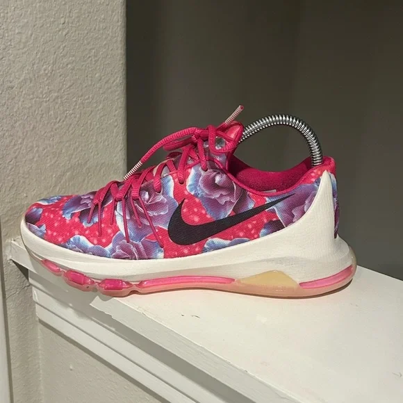 Nike KD 8 Kevin Durant Aunt Pearl Youth 5.5 Womens sz 7 Pink Floral 837786-603 - Picture 2 of 9